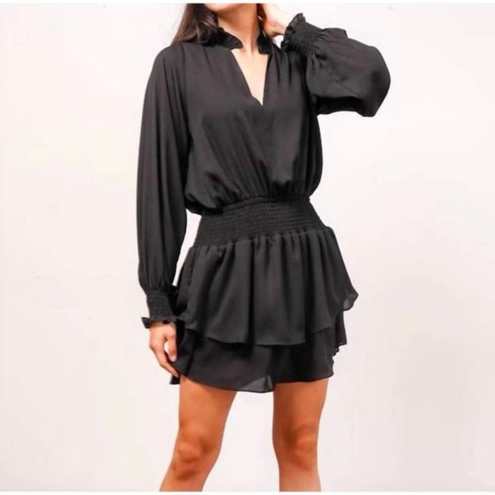 Central Park West Peyton Crepe Dress in Black Size‎ M NWT
